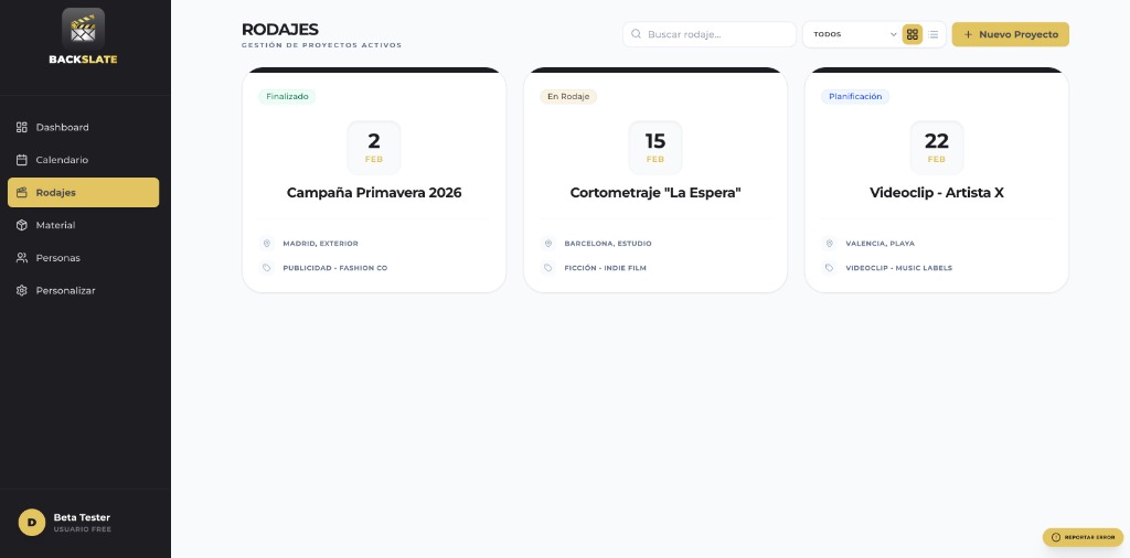 BackSlate Mobile View